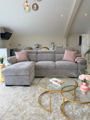 Hudson Universal Corner Sofa Bed - Grey