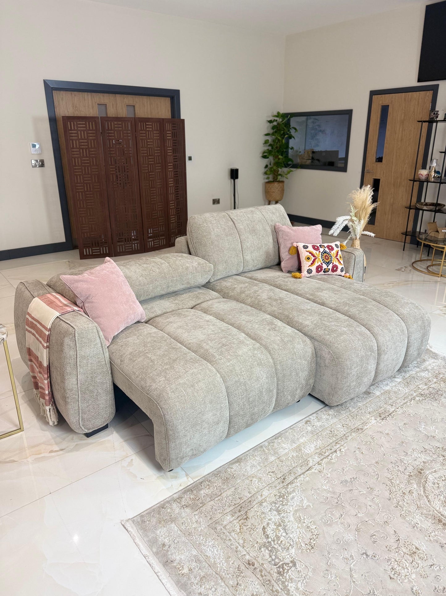 Portland Universal Storage Sofa Bed -  Beige