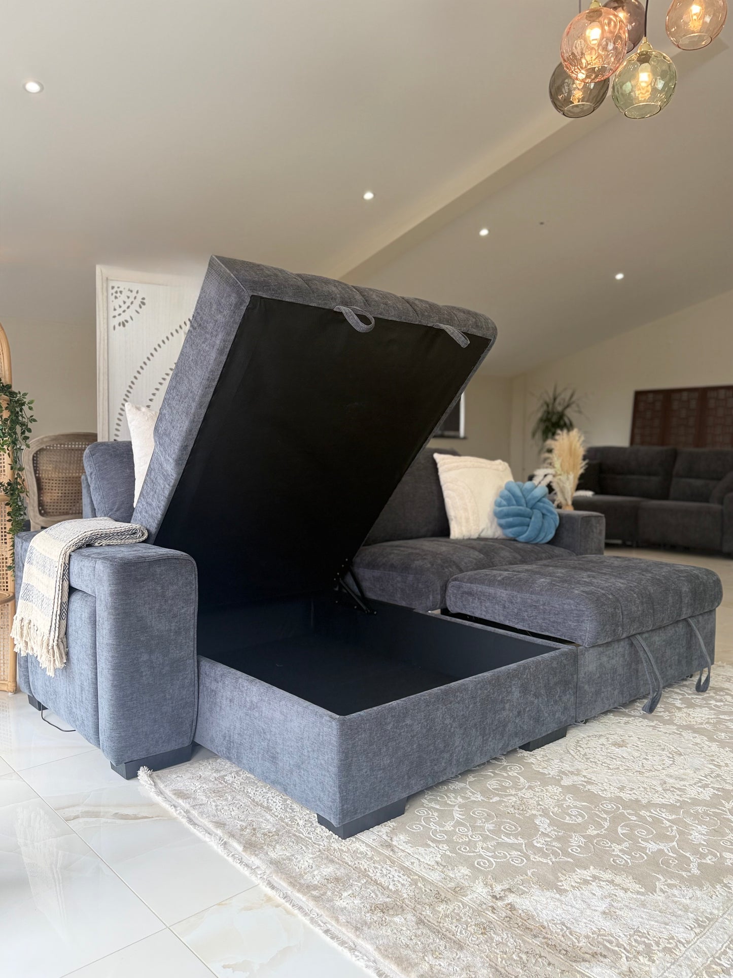 Franklin Universal Storage Sofa Bed With Cupholders & USB/C Charging