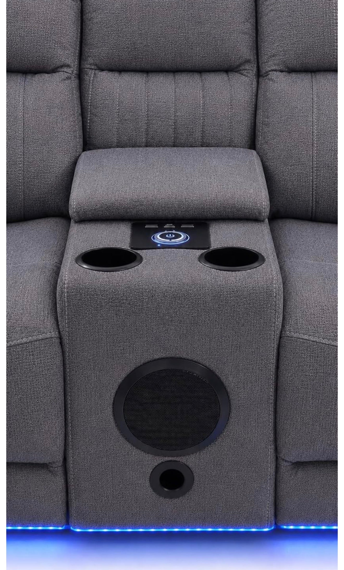 Hannah Entertainment Electric Recliner Corner Sofa | Micro Fibre Fabric