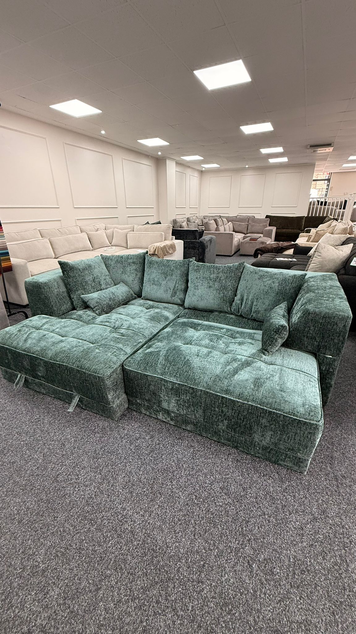Brooklyn Electric Storage Right Hand Sofa Bed - Emerald