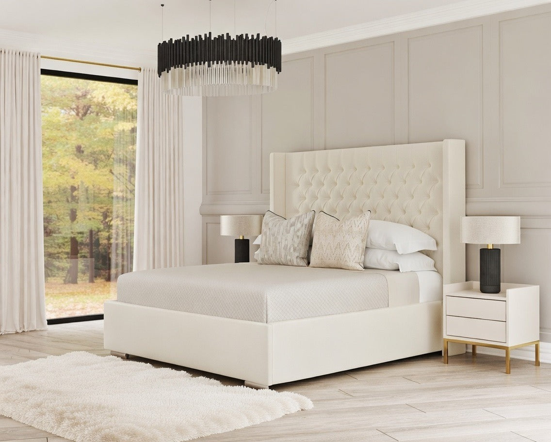 Chesterfield Winged Headboard Bed Frame