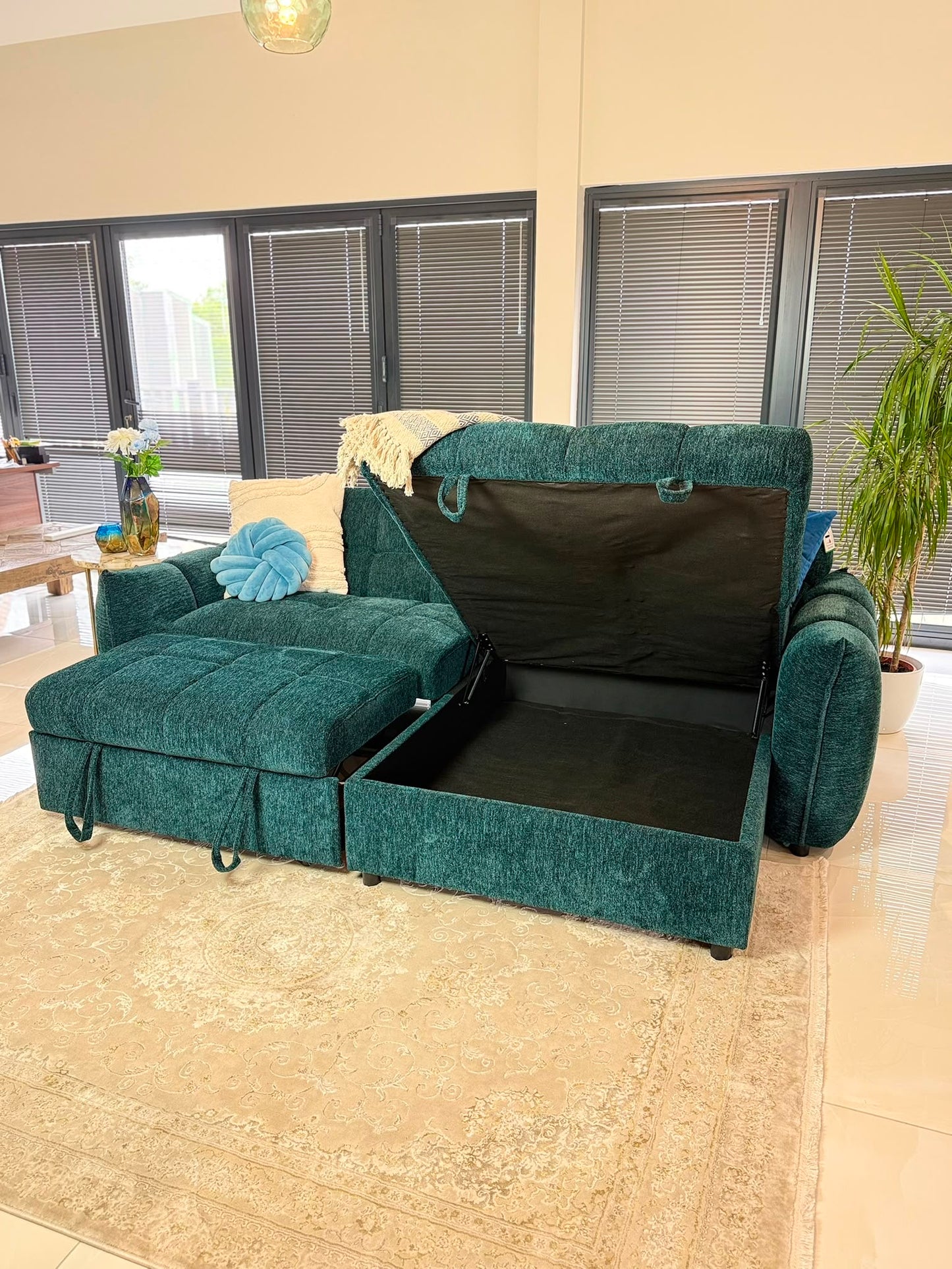 Florida Universal Storage Sofa Bed - Teal