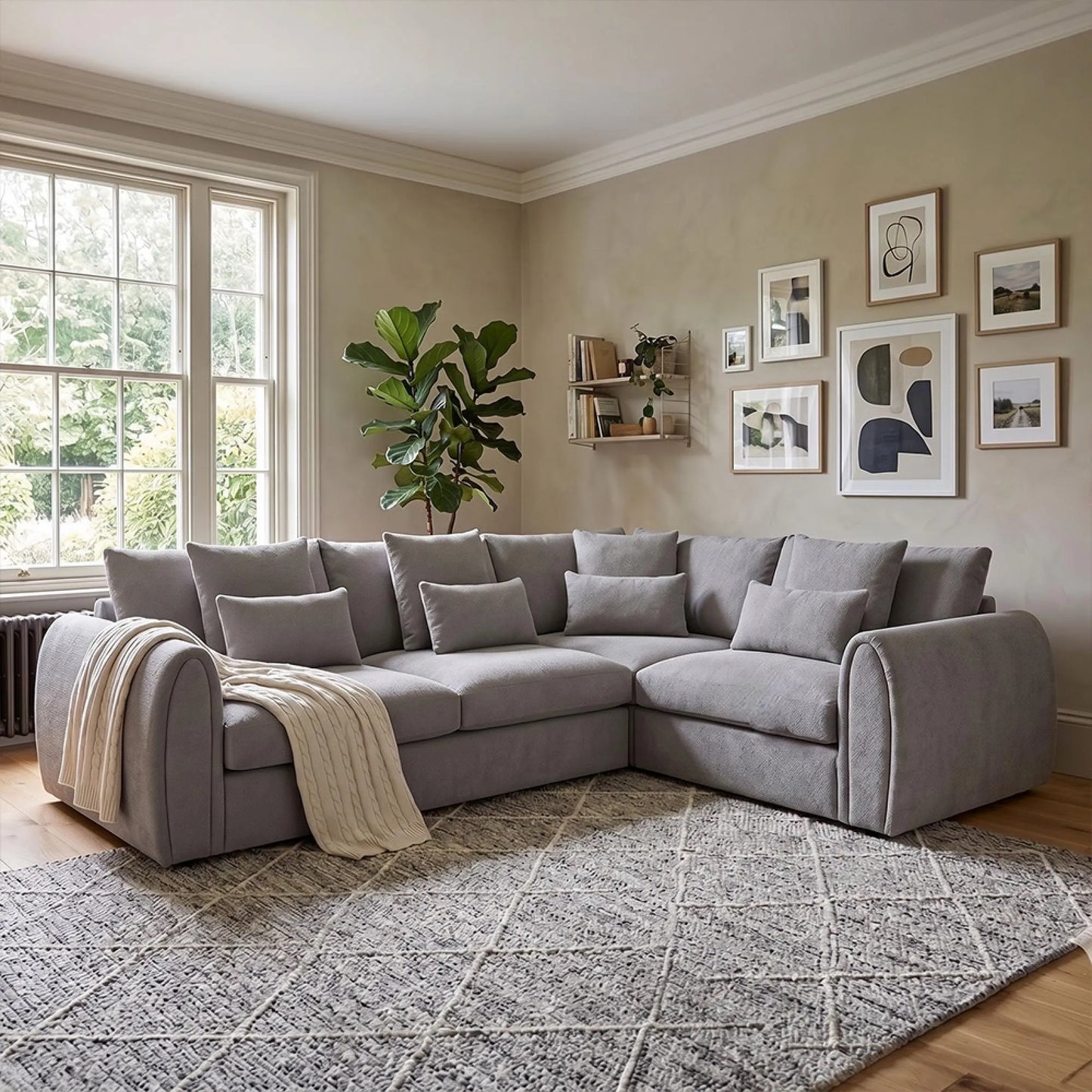 Mirabel Sofa Right Hand Facing Corner Grey