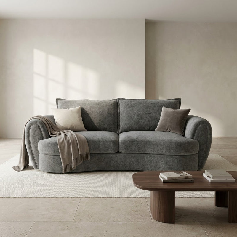 Dorchester Charcoal Chenille 3 Seater Sofa