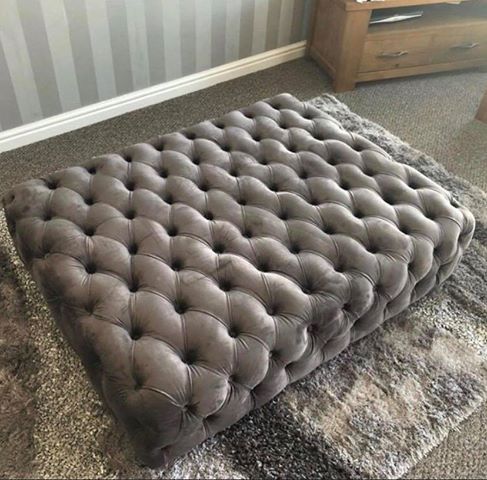 Deep Buttoned Luxury Footstool