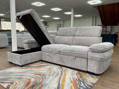 Hudson Universal Corner Sofa Bed - Grey