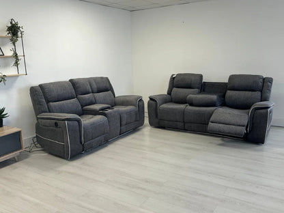 Hannah Electric Recliner 3+2 | Micro Fibre Fabric