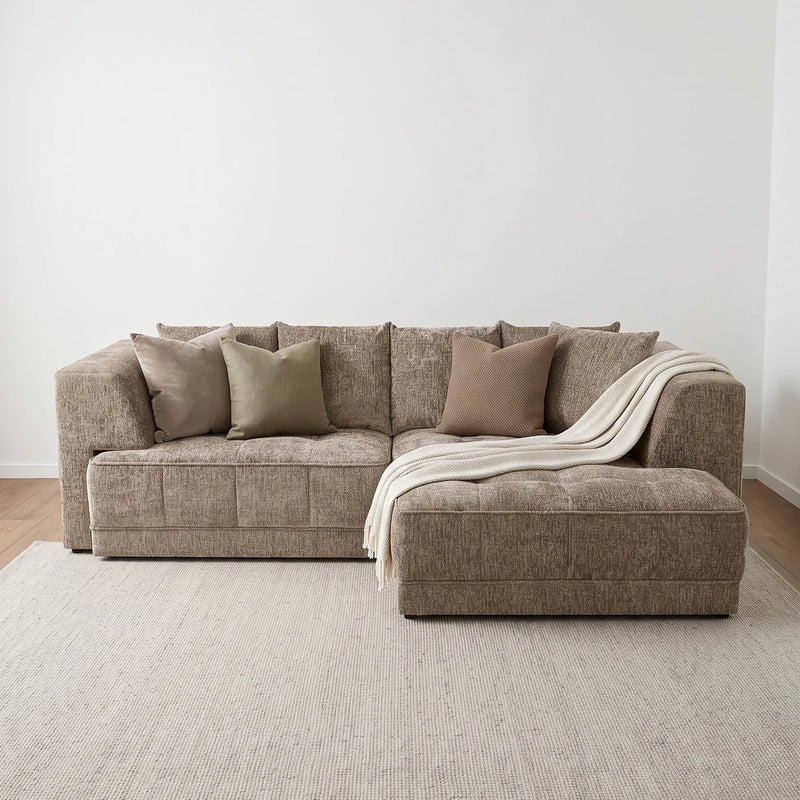 Brooklyn Electric Storage Right Hand Sofa Bed - Mushroom