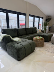 Shanghai Luxury U Shape Sofa Bed - Green