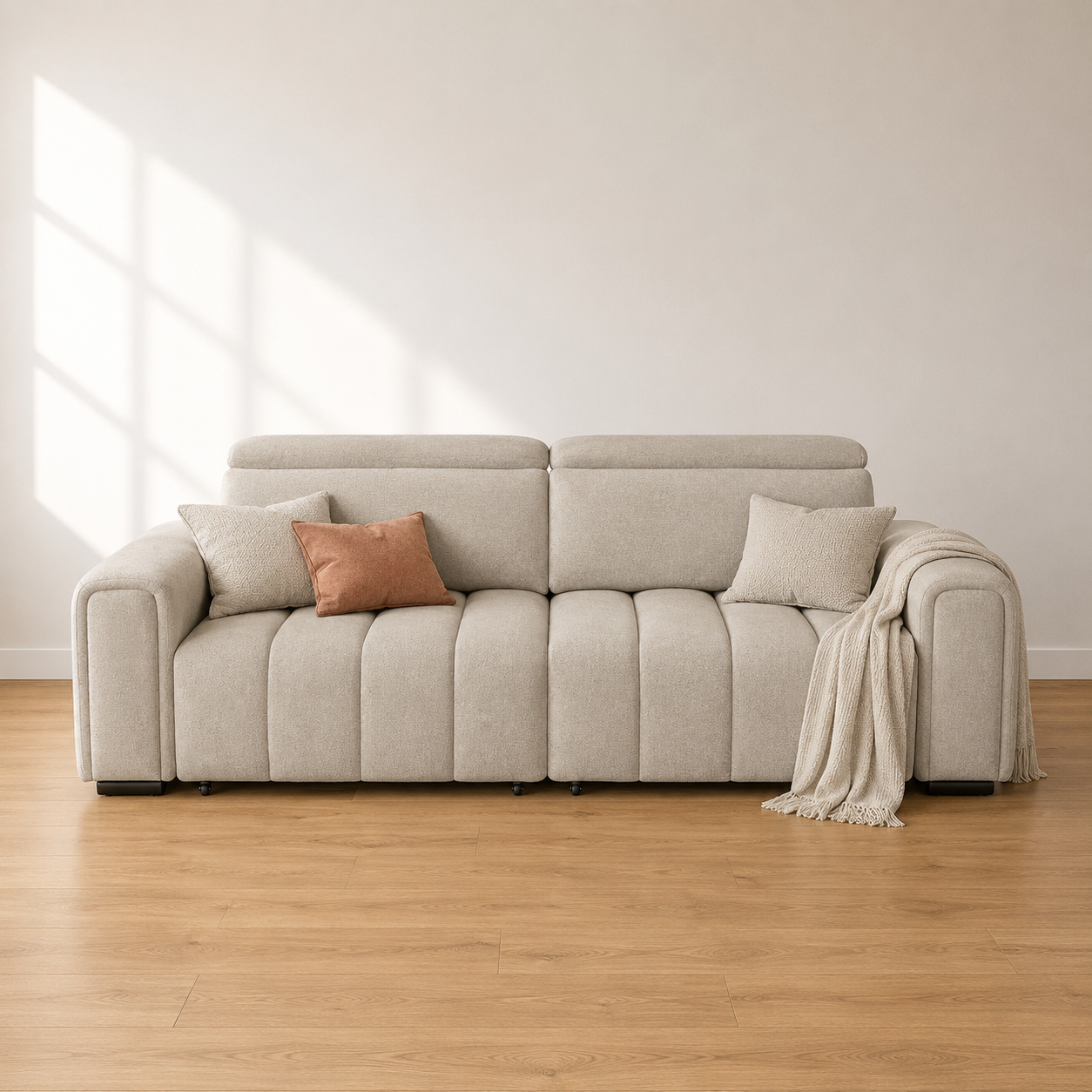 Molly Electric Sofa Bed - Beige Aphrodite Velvet
