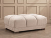 Azzuro Mocha Velvet Footstool - Upholstered Sofa Stool