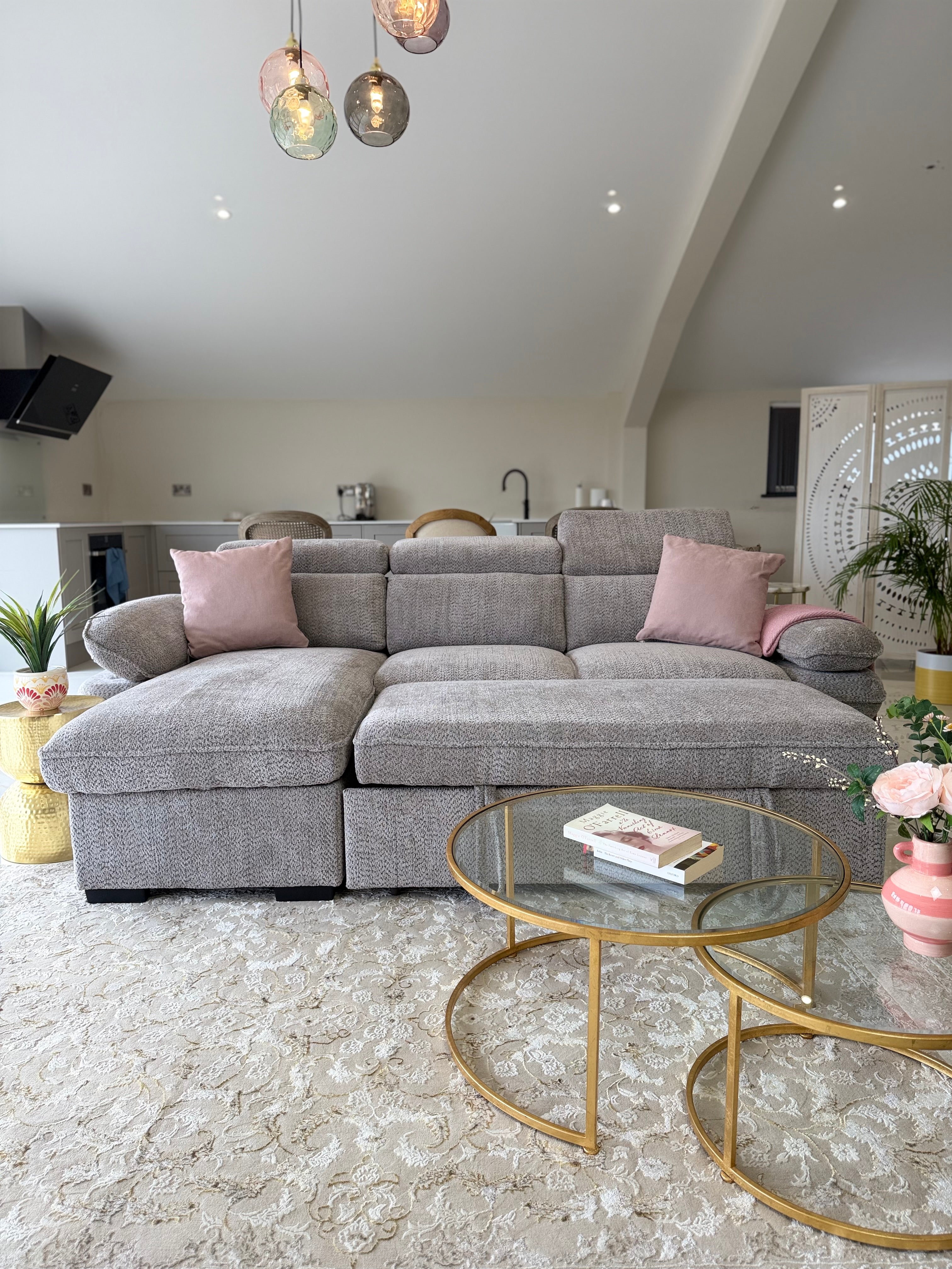 Hudson Universal Corner Sofa Bed - Grey