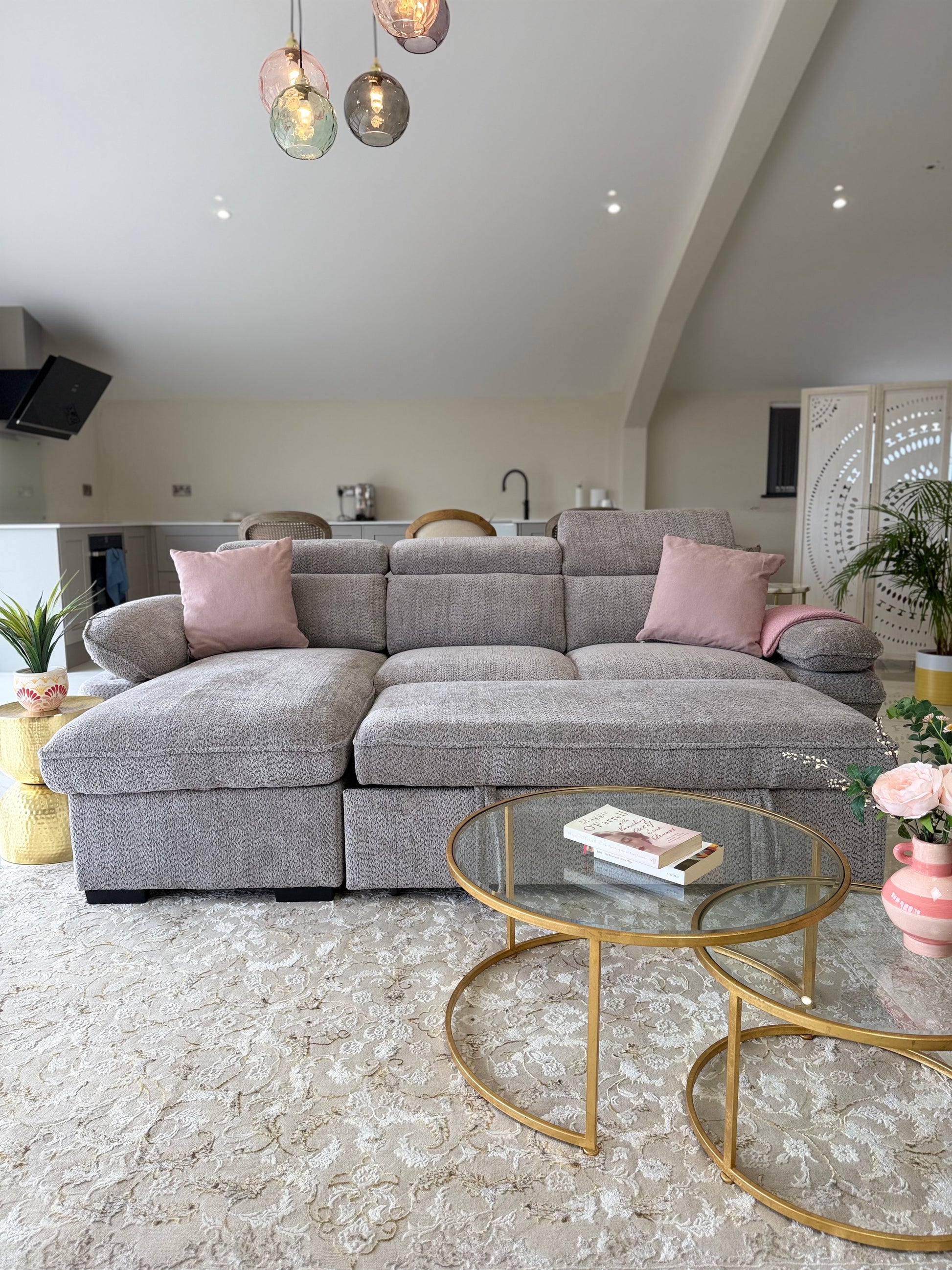 Hudson Universal Corner Sofa Bed - Grey