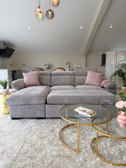 Hudson Universal Corner Sofa Bed - Grey