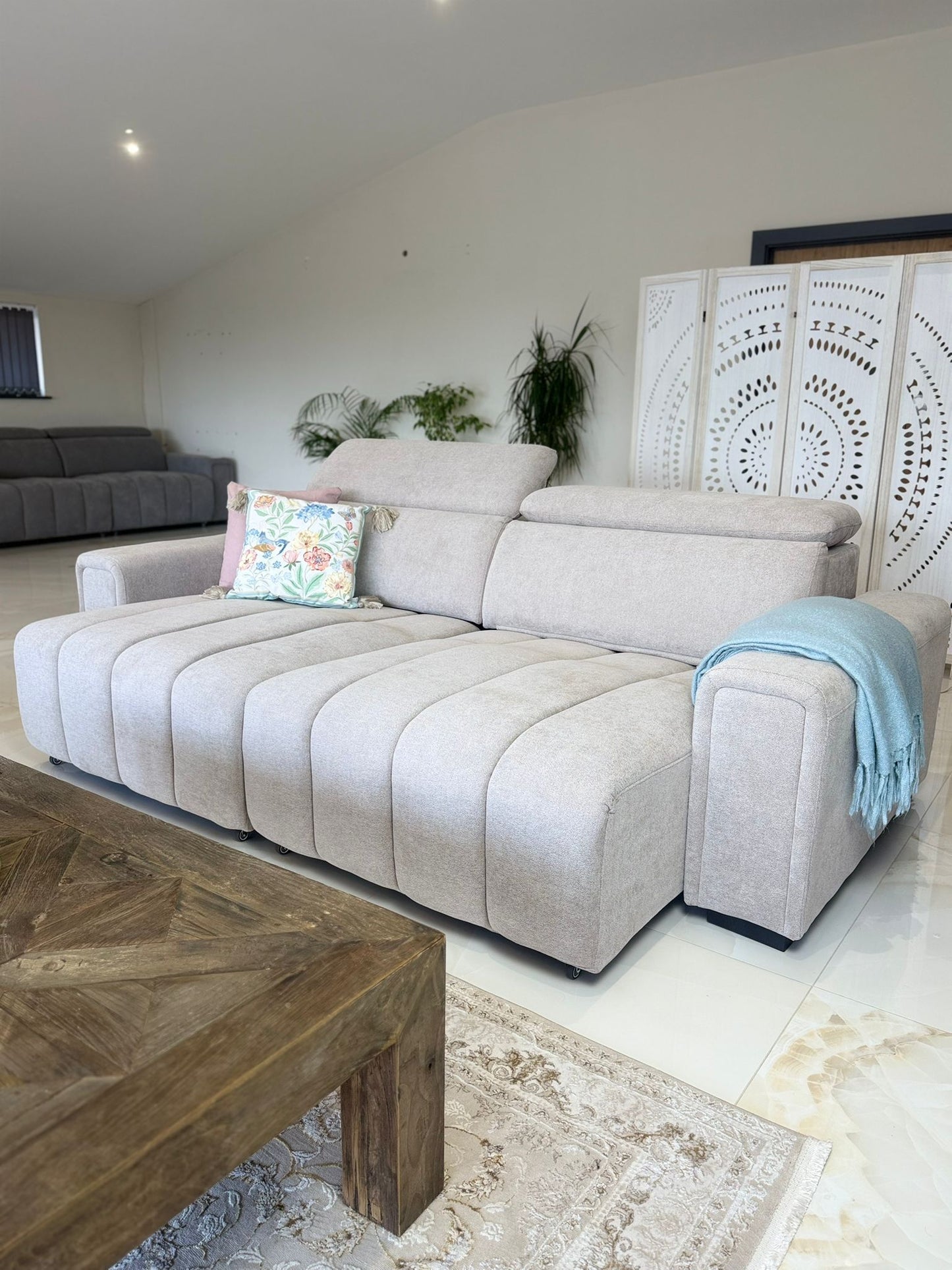Molly 3 Seater Electric Sofa Bed - Beige