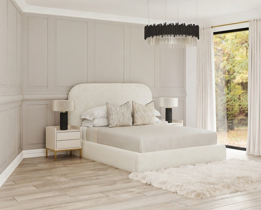 Cloud Bed | Boucle | Curved Headboard