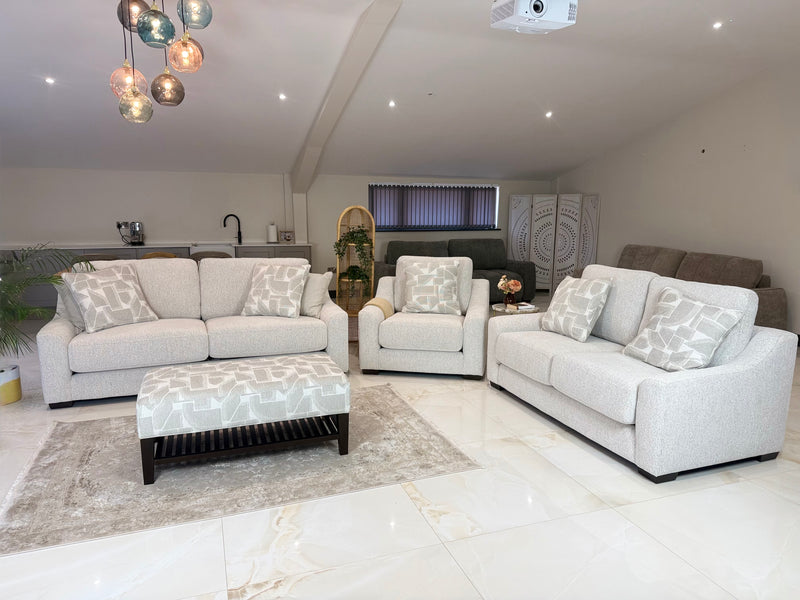 Douglas Beige 3+2+1 Seater Sofa Set