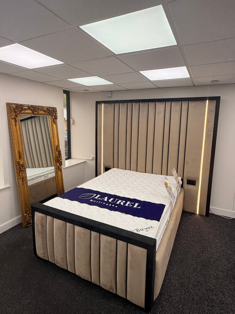 Conrad LED Dimmable Light Bed Frame | Sockets Optional