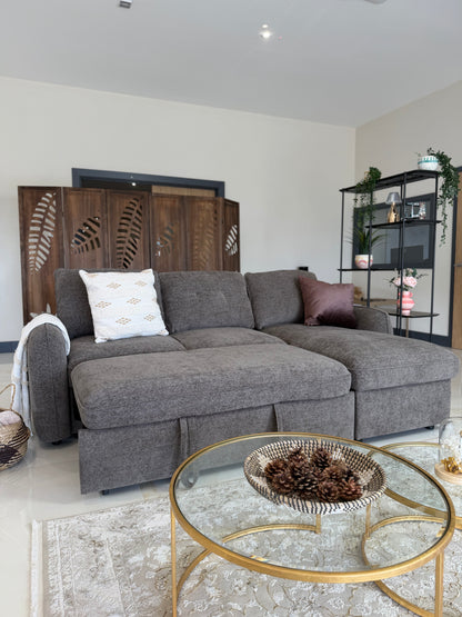 Moscow Universal Corner Sofabed With Storage - Brown