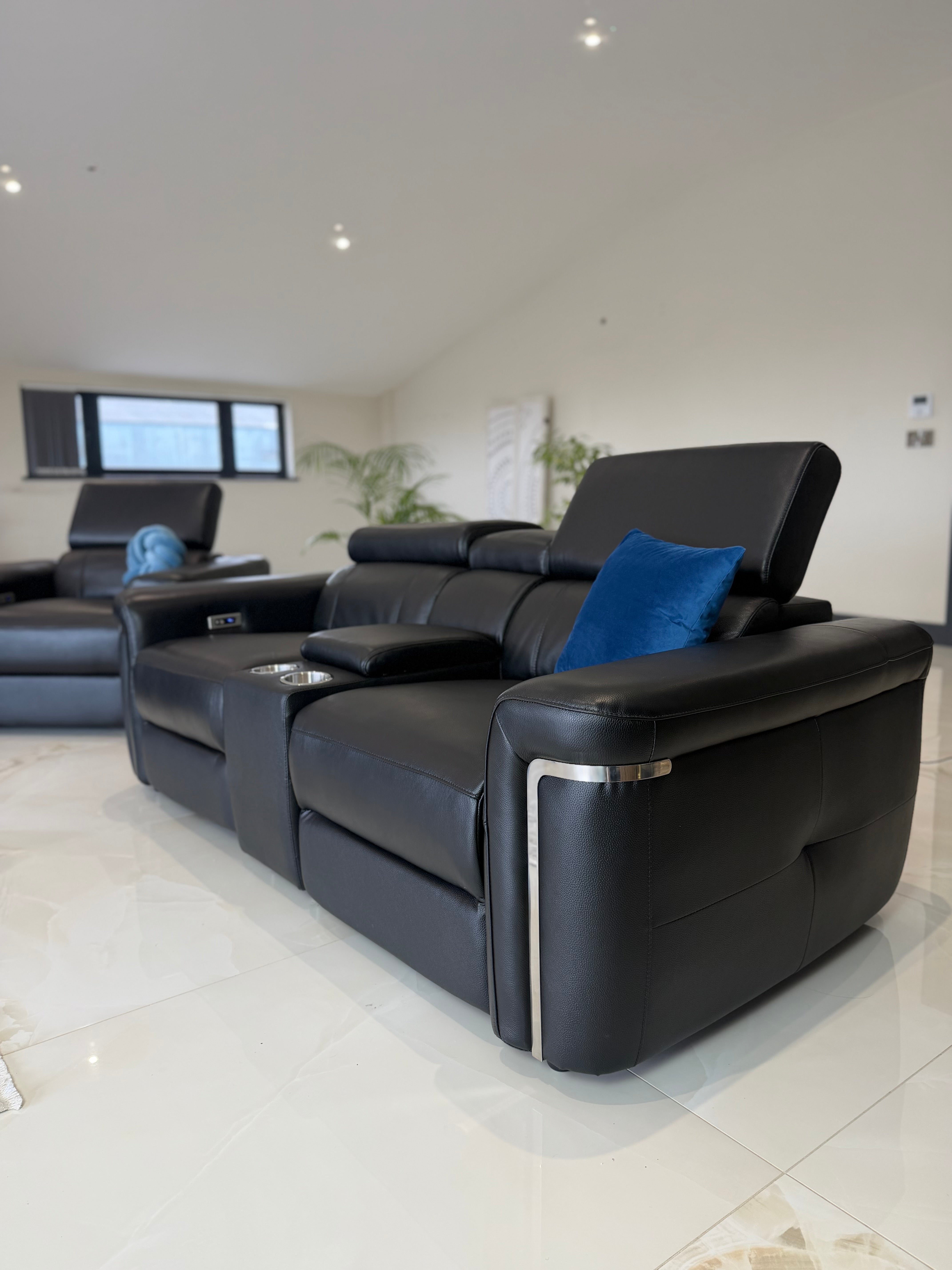 Somerville Electric Recliner 2 Seater Sofa - Black