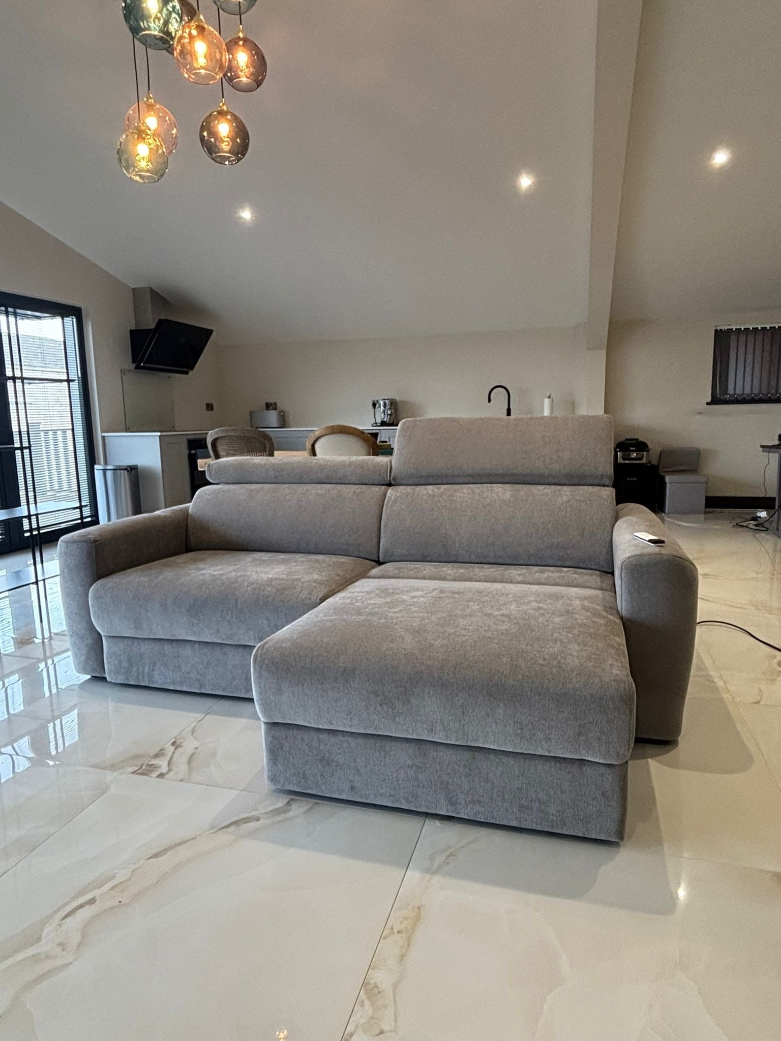 Dakota 3 Seater Electric Sofa Bed - Grey