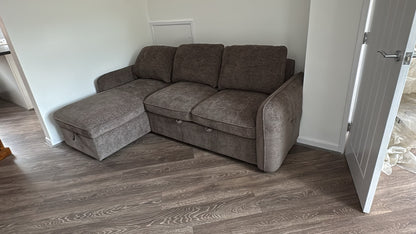 Moscow Universal Corner Sofabed With Storage - Brown