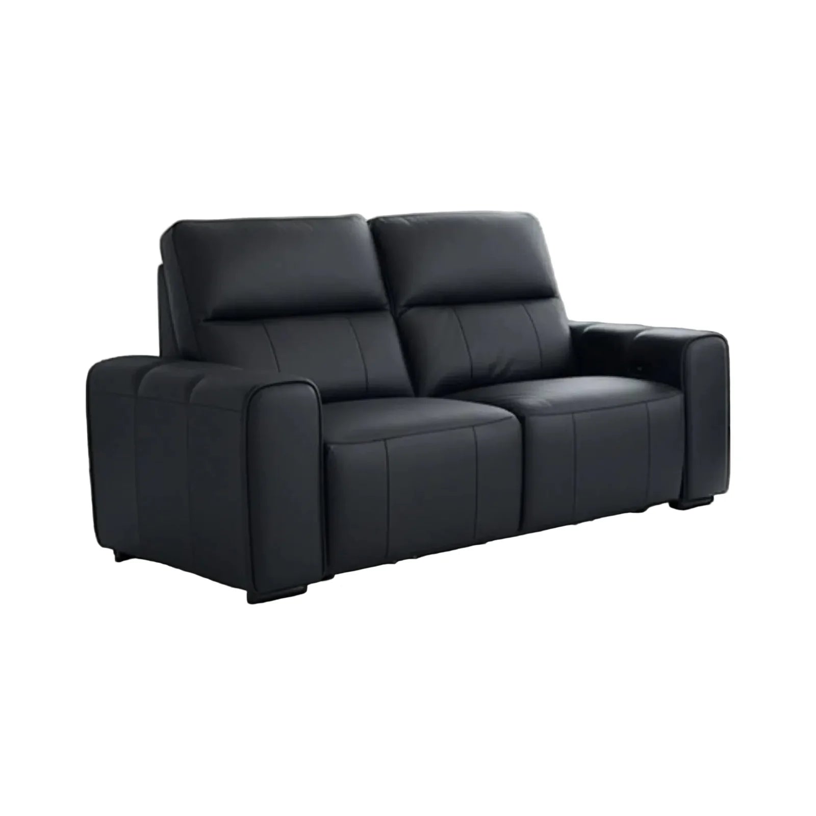 Bellagio Genuine Leather Electric Recliner 3+2 Seater Sofa - Black