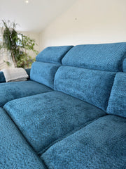 Hudson Universal Corner Sofa Bed - Blue