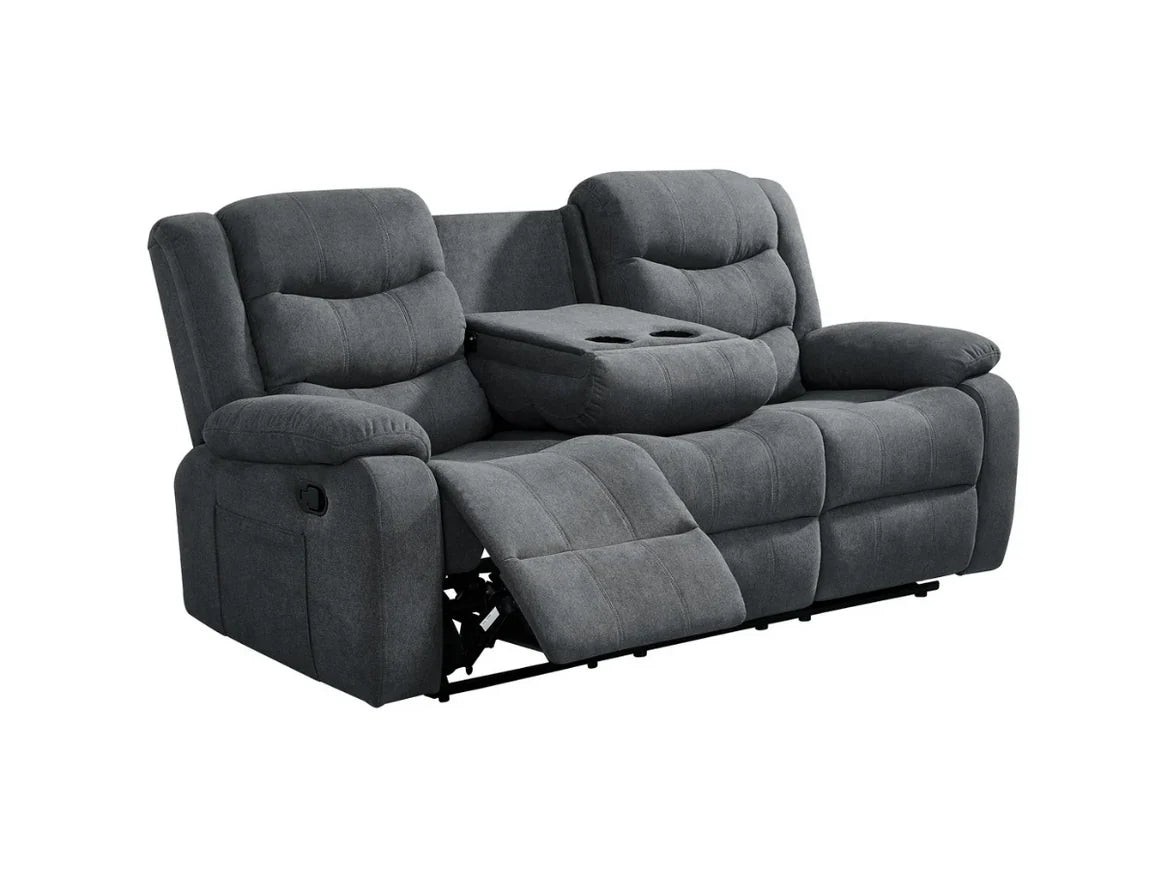 Roma 3+2 Grey Fabric Manual Recliner Sofa