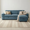 Hudson Universal Corner Storage Sofa Bed - Blue