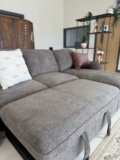 Moscow Universal Corner Sofabed With Storage - Brown