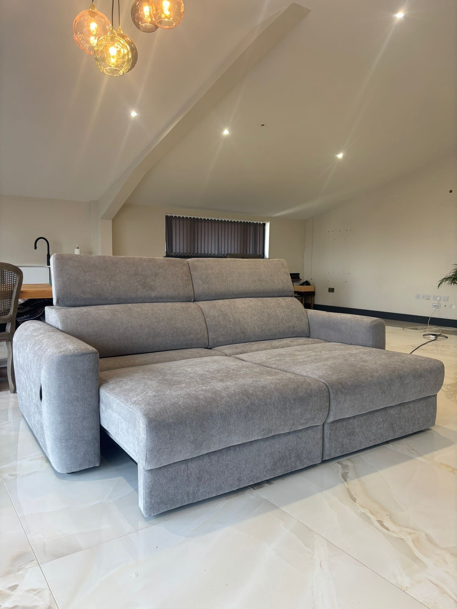 Dakota 3 Seater Electric Sofa Bed - Grey
