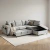 Elara Grey Chenille 2C1 Right Hand Corner Sofa Bed with Storage