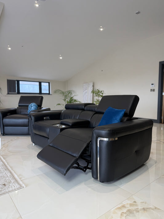 Somerville Electric Recliner 2 Seater Sofa - Black