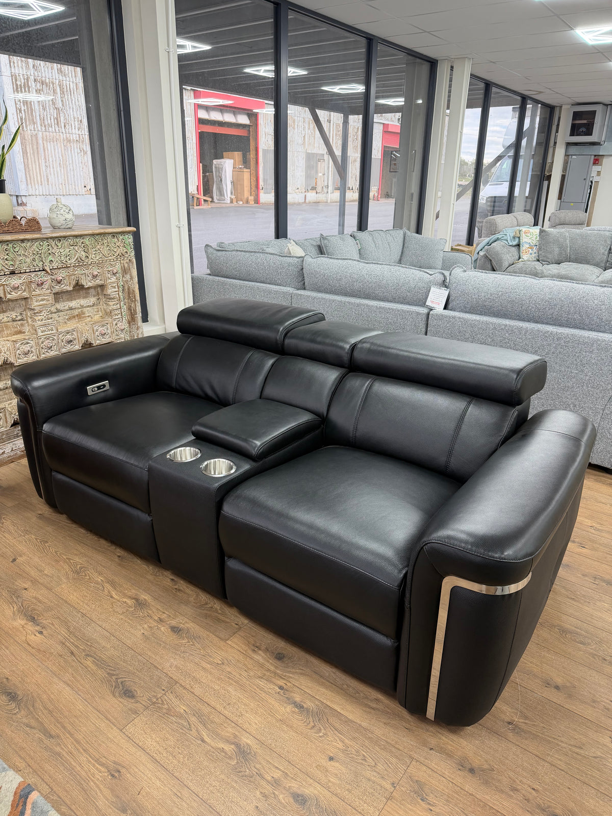 Somerville Electric Recliner 2 Seater Sofa - Black
