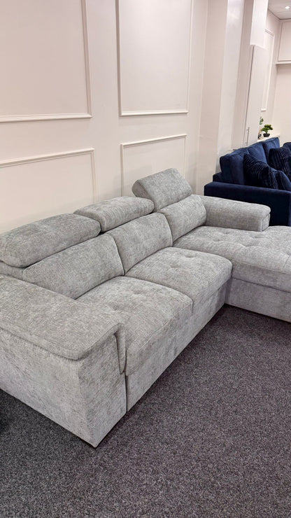 Alaya Storage L Shape Sofa Bed - Grey