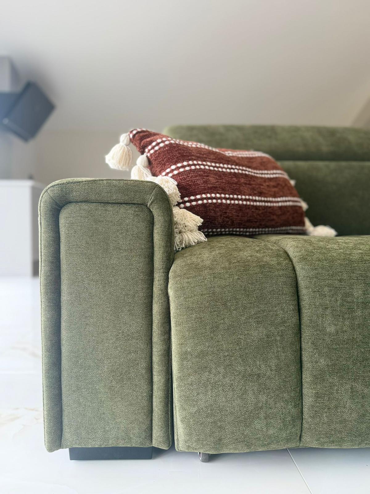 Molly 3 Seater Electric Sofa Bed - Green