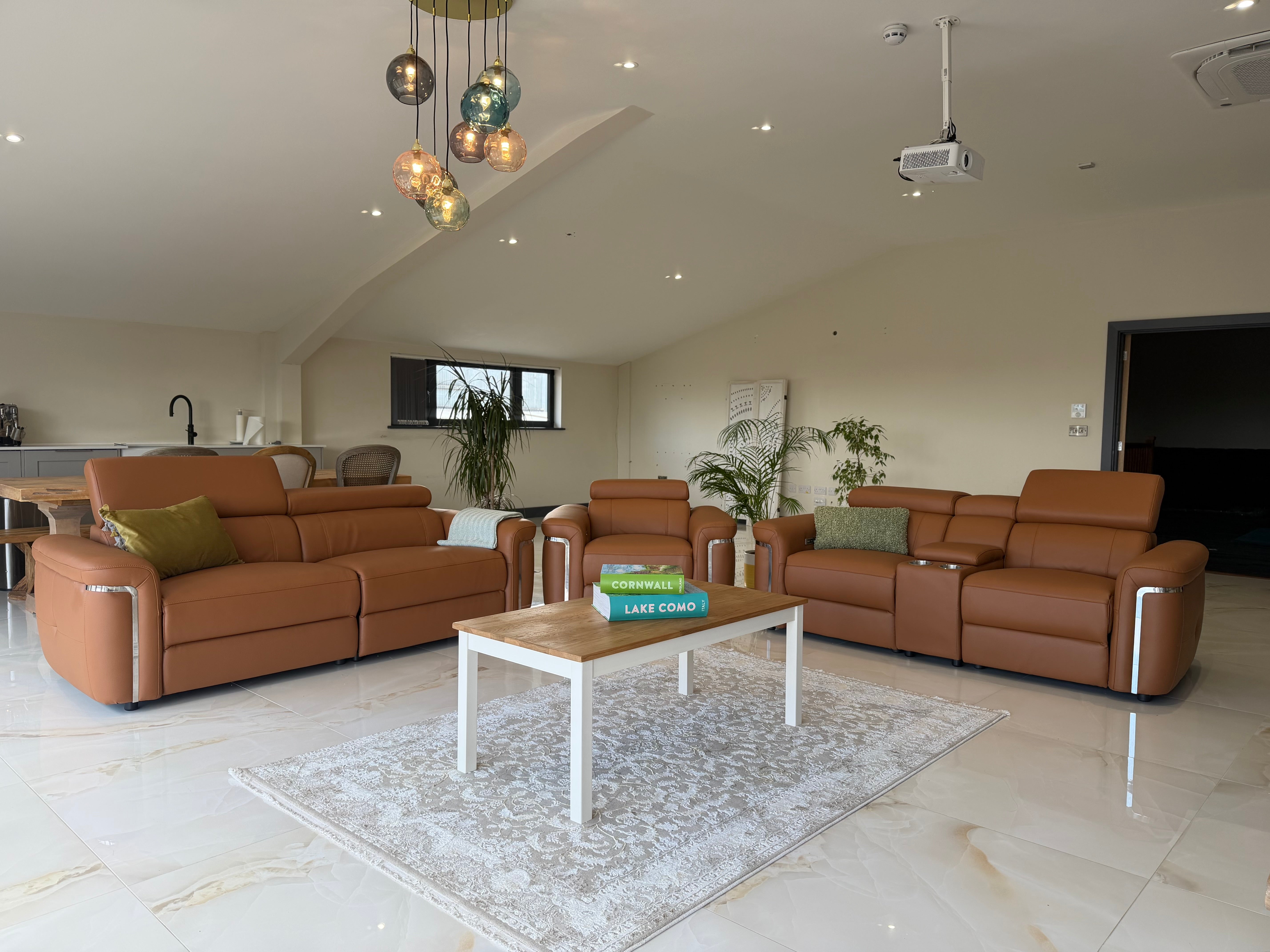 Somerville Electric Recliner 3+2 Seater Sofa - Tan