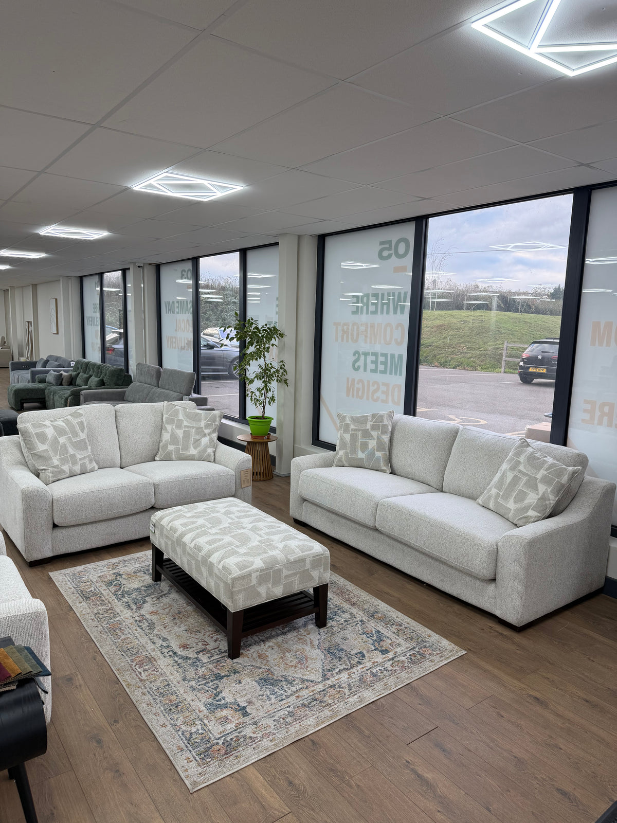 Douglas Beige 3+2 Seater Sofa Set