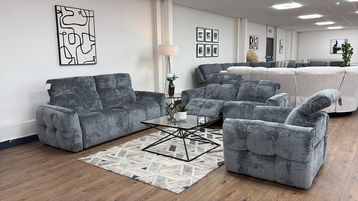 Faringdon Electric Recliner 3+2 Sofa Set with Adjustable Headrests