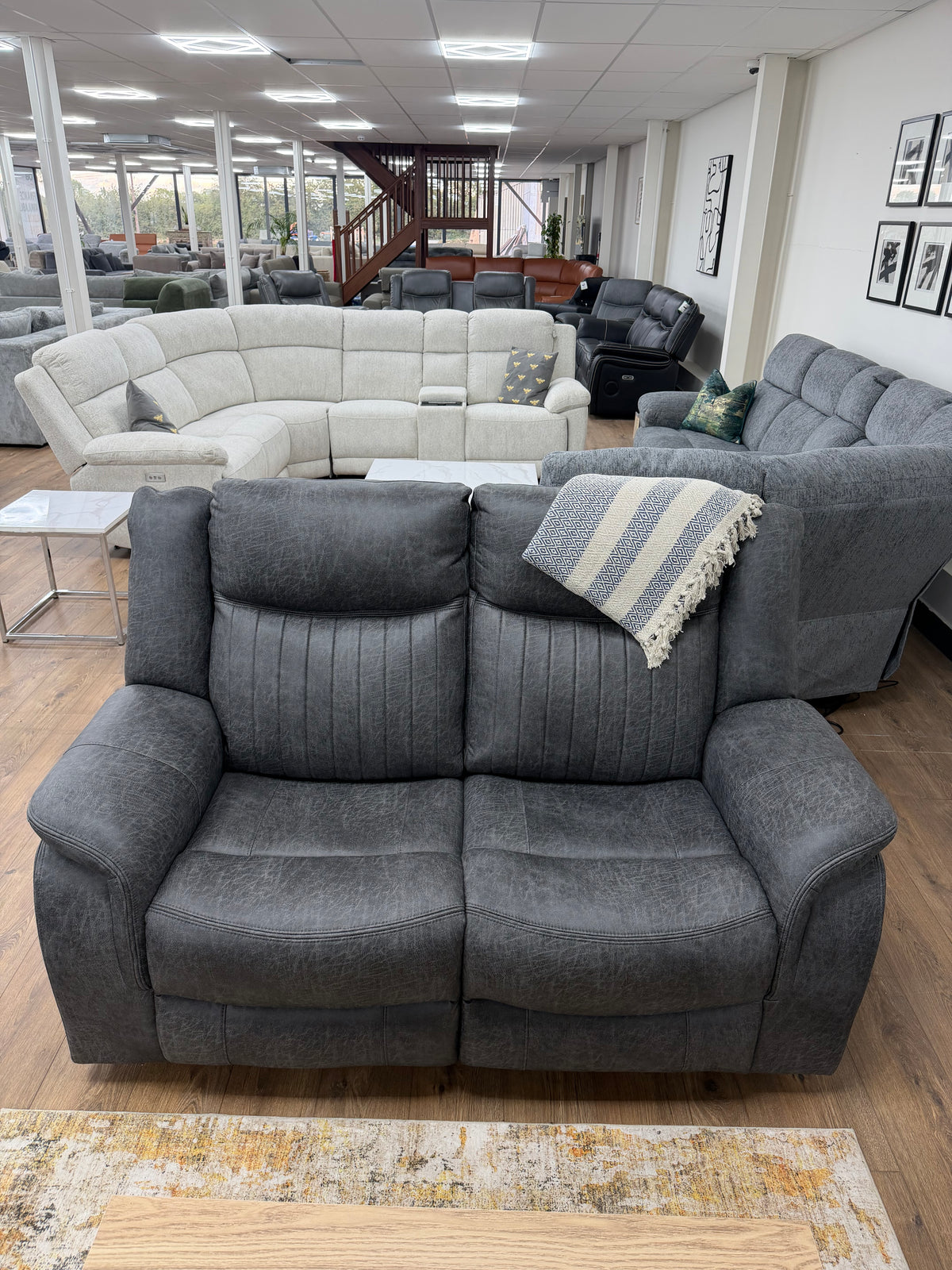 Leon Electric Recliner 2 Seater - Grey