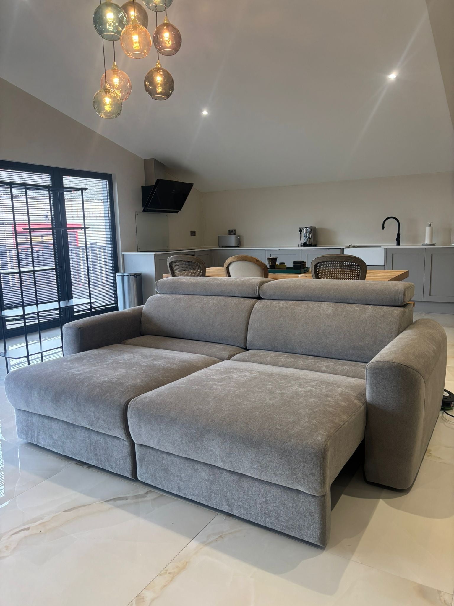 Dakota 3 Seater Electric Sofa Bed - Grey
