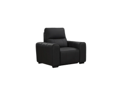 Bellagio Genuine Leather Electric Recliner Armchair Sofa - Black