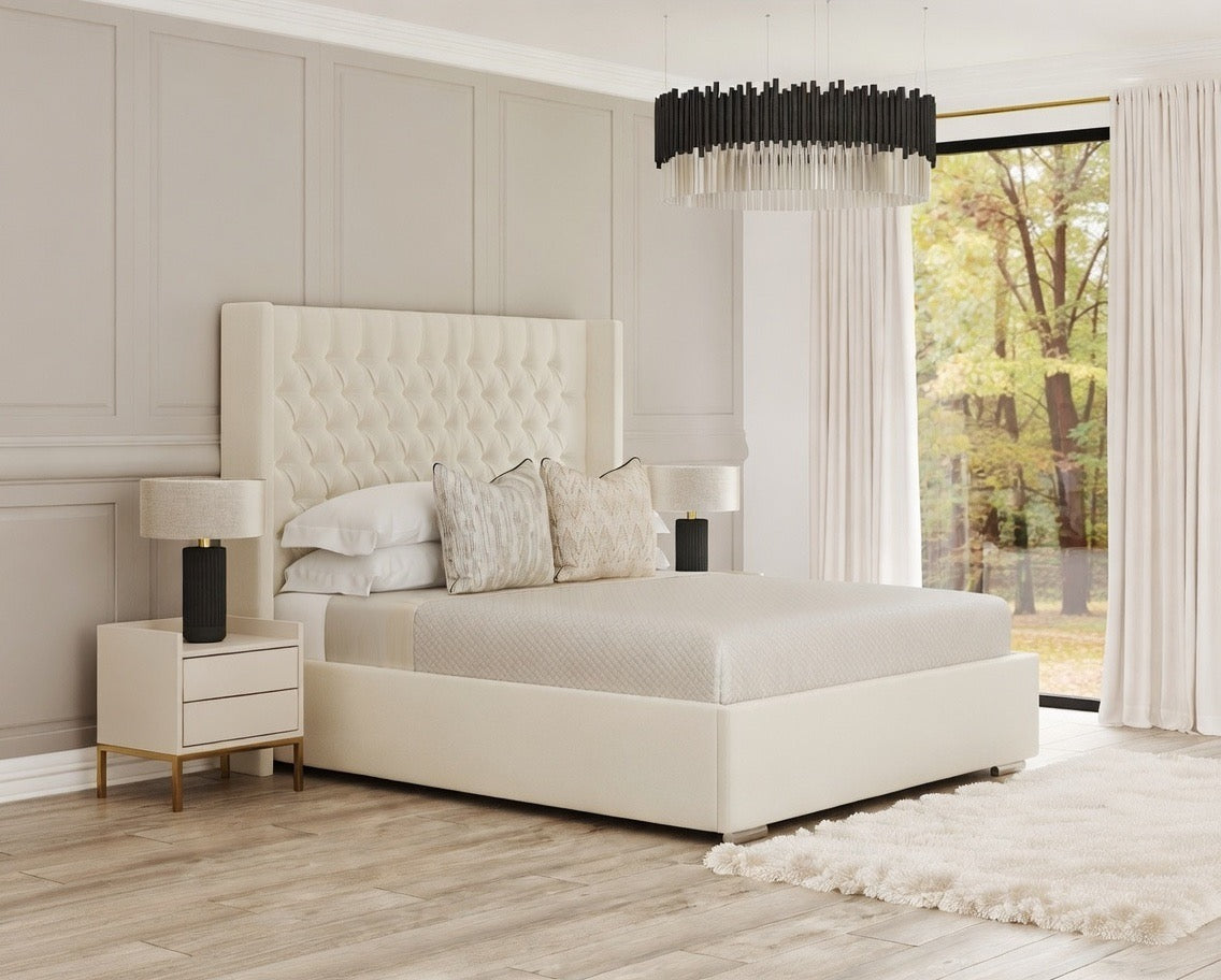 Chesterfield Winged Headboard Bed Frame