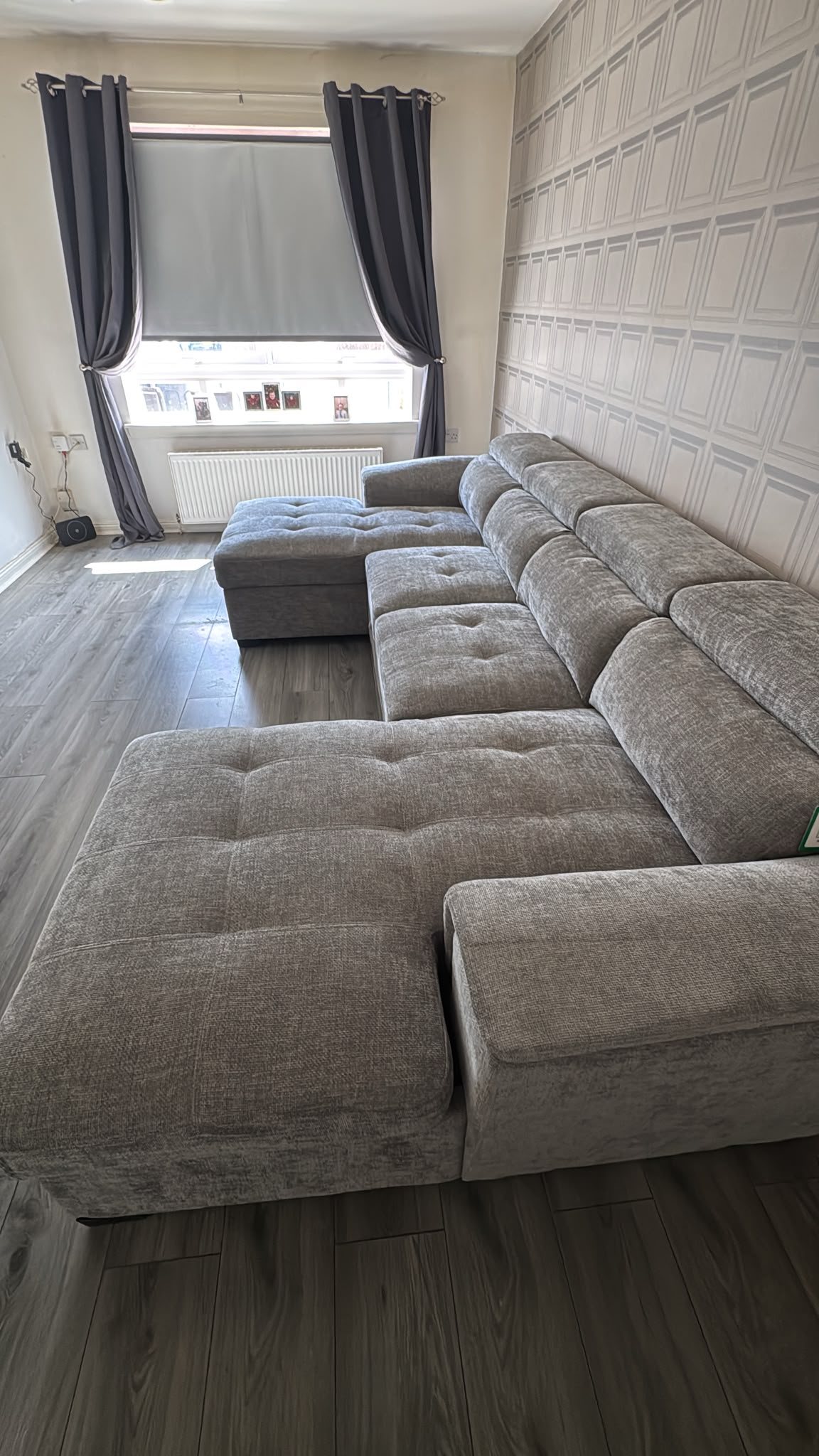 Alaya Storage U Shape Sofabed - Grey