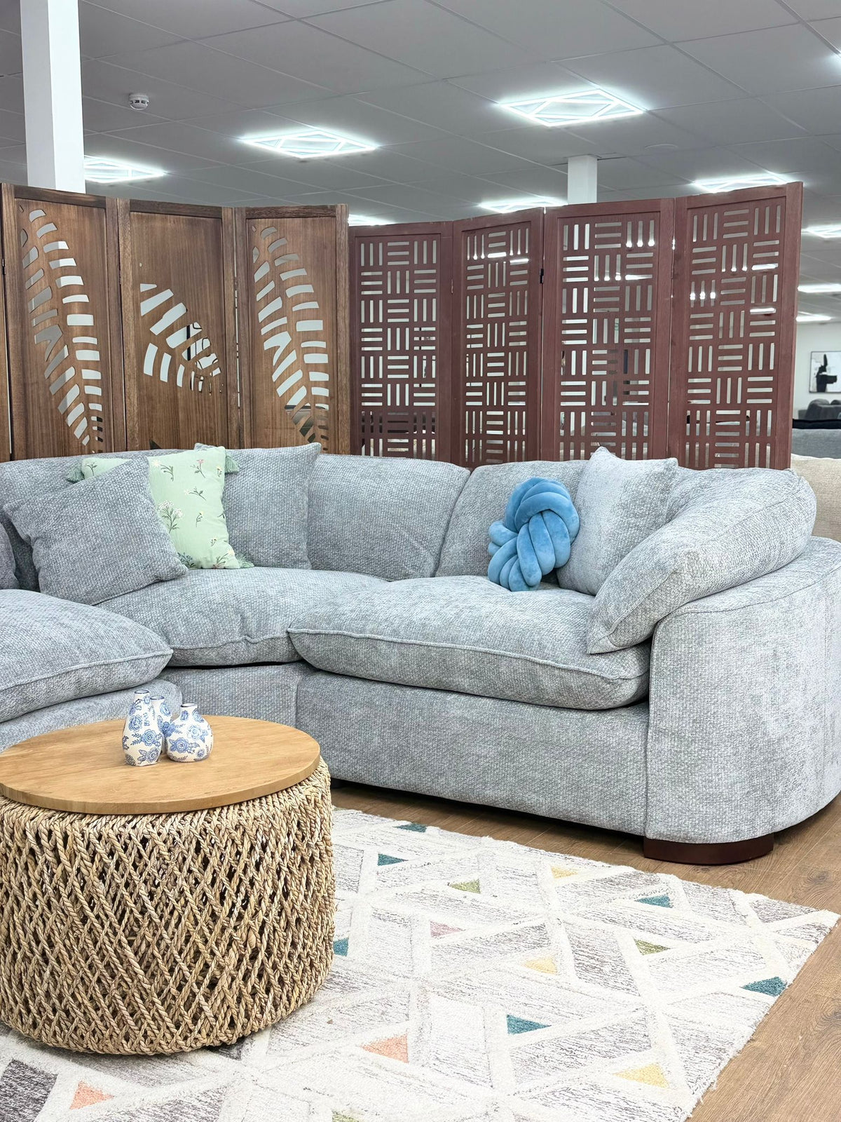 Helena Grey Large Luxury Corner Sofa