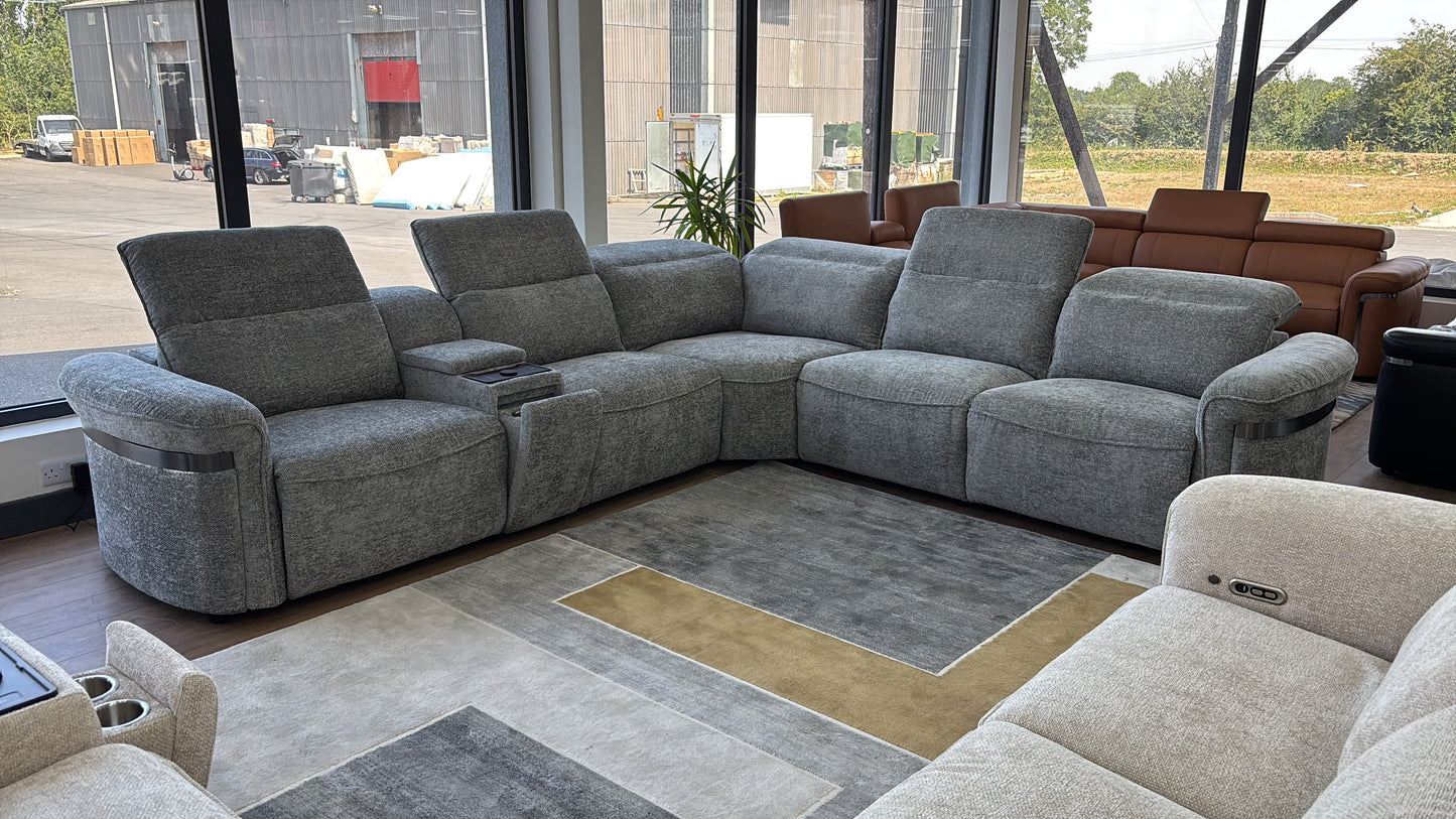 Bicester LED Modular Power Recliner Corner Sofa - Limited Edition