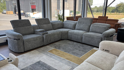 Bicester LED Modular Power Recliner Corner Sofa - Limited Edition