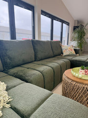 Shanghai Luxury U Shape Sofa Bed - Green